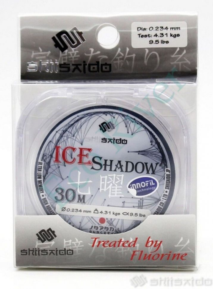 Леска Shii Saido Ice Shadow, L-30 м, d-0,165 мм, test-2,31 кг, прозрачная/10/400/